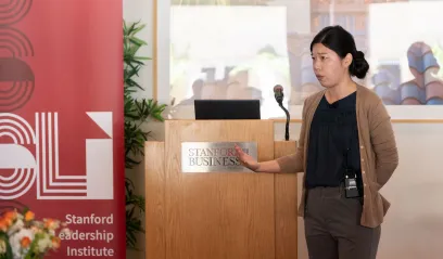 irene lo speaking on ai in education at stanford leadership institute