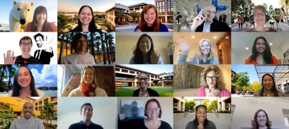 Admission team in a Zoom call. | Courtesy of Stanford MBA Admissions