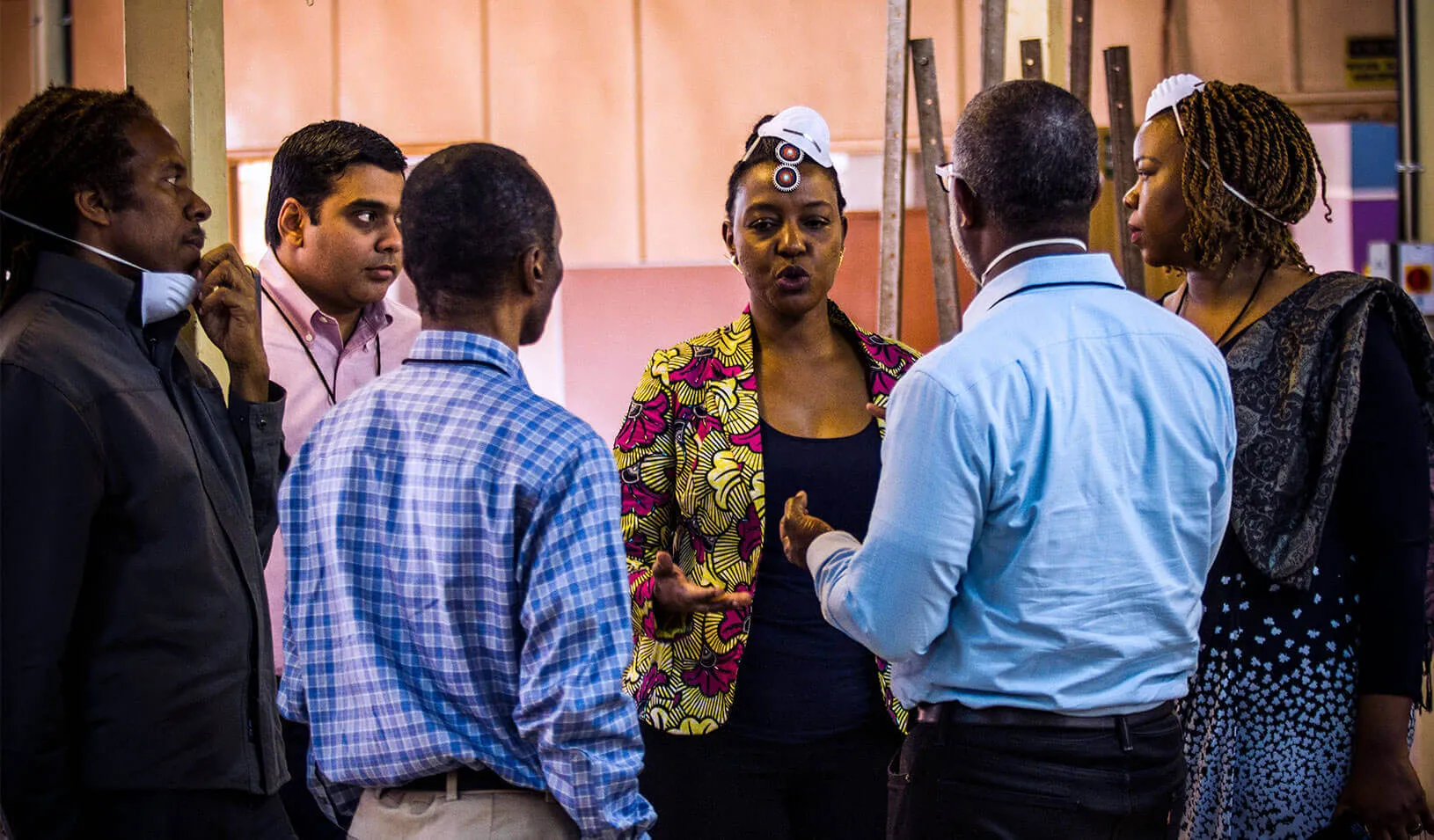 Funkidz CEO Ciiru Waithaka with past Seed participants during a company visit. | Credit: Zachary M. Saitoti