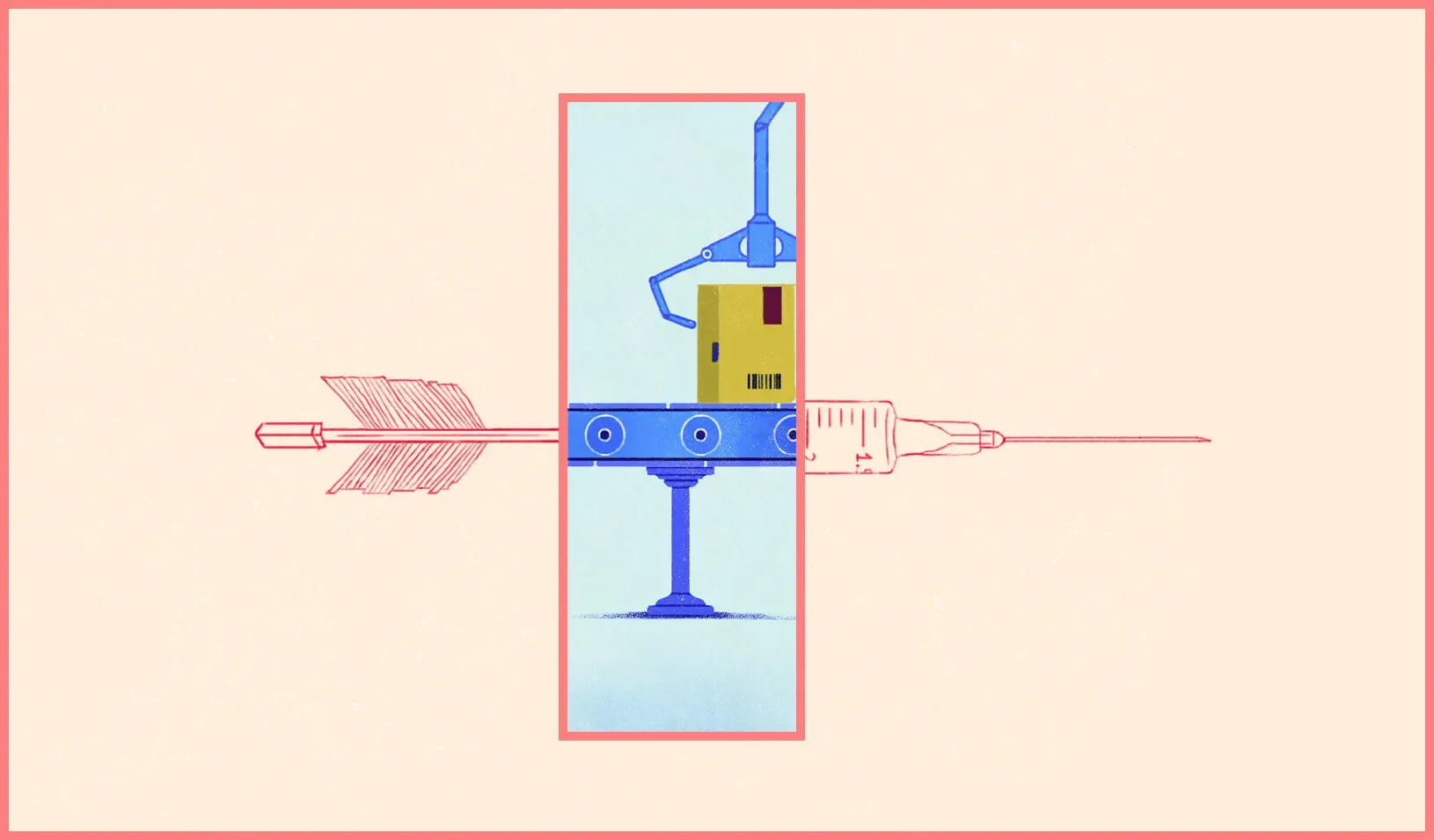 a combination dart and conveyor belt. Daniel Liévano