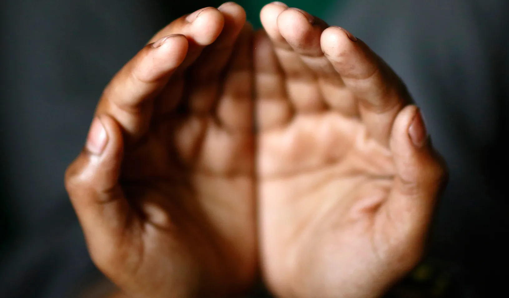 Hands cupped together