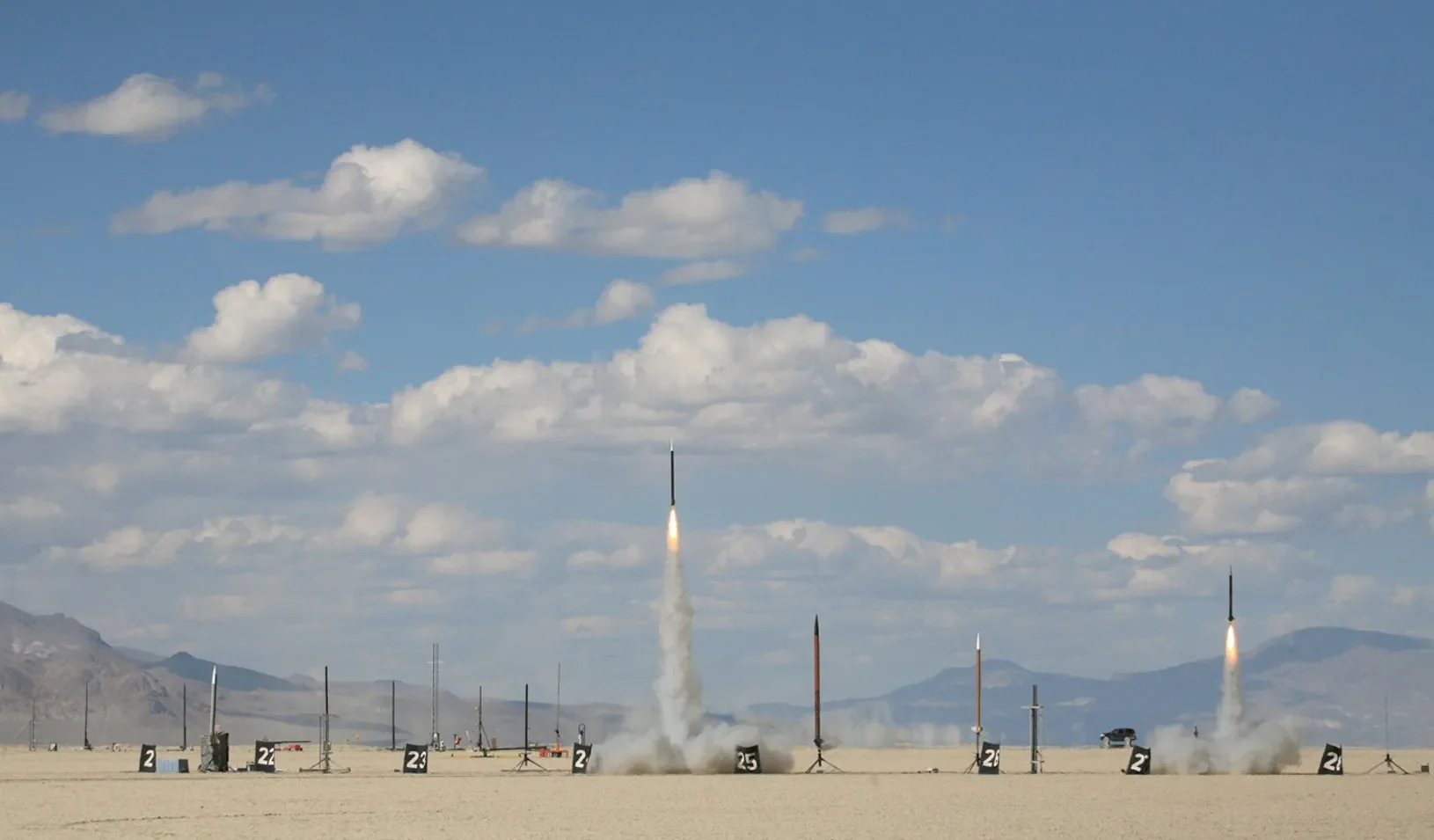 Launching rockets in Nevada's Black Rock Desert