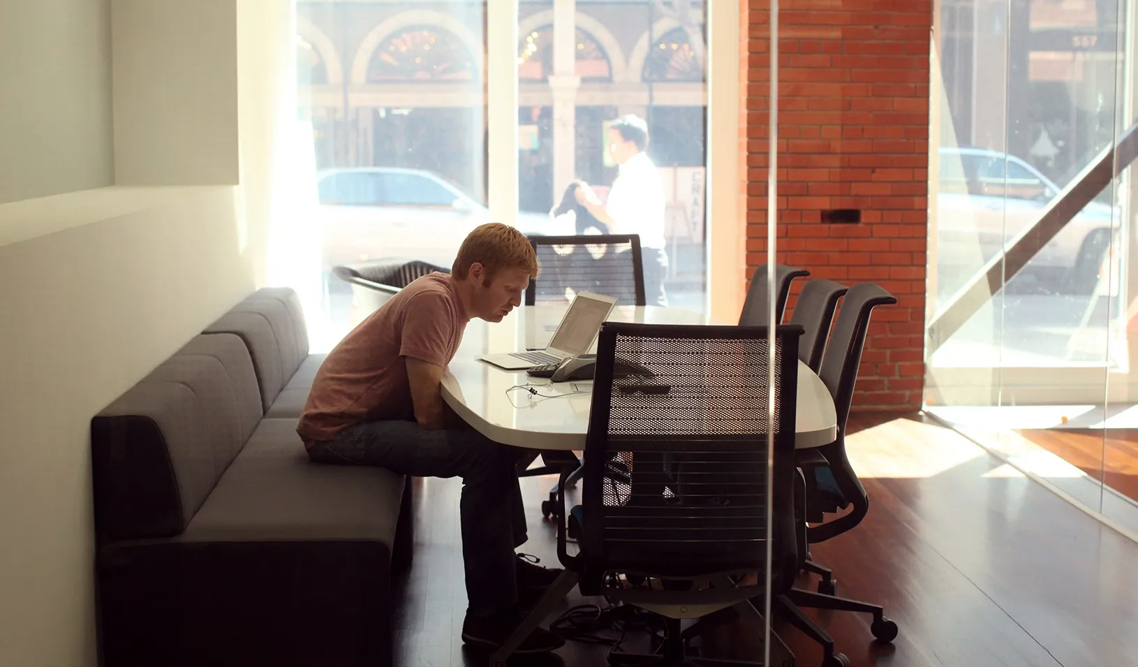 A man working at his computer.  | Reuters/Robert Galbraith
