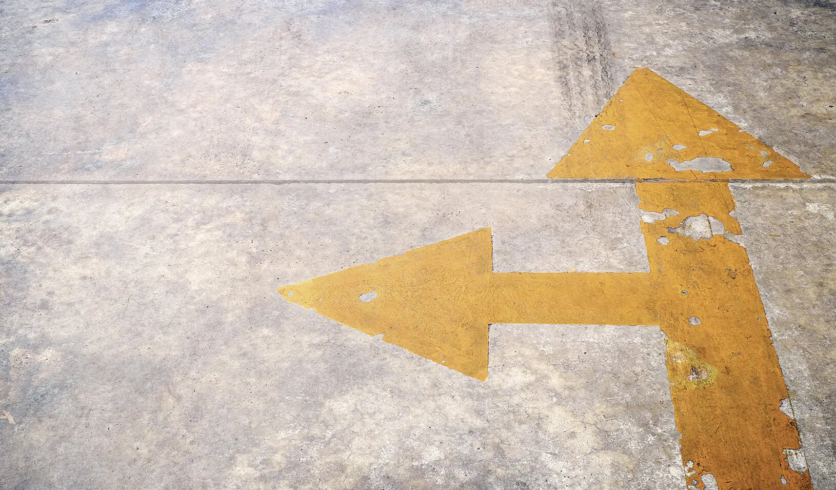 Two arrows pointing in different directions