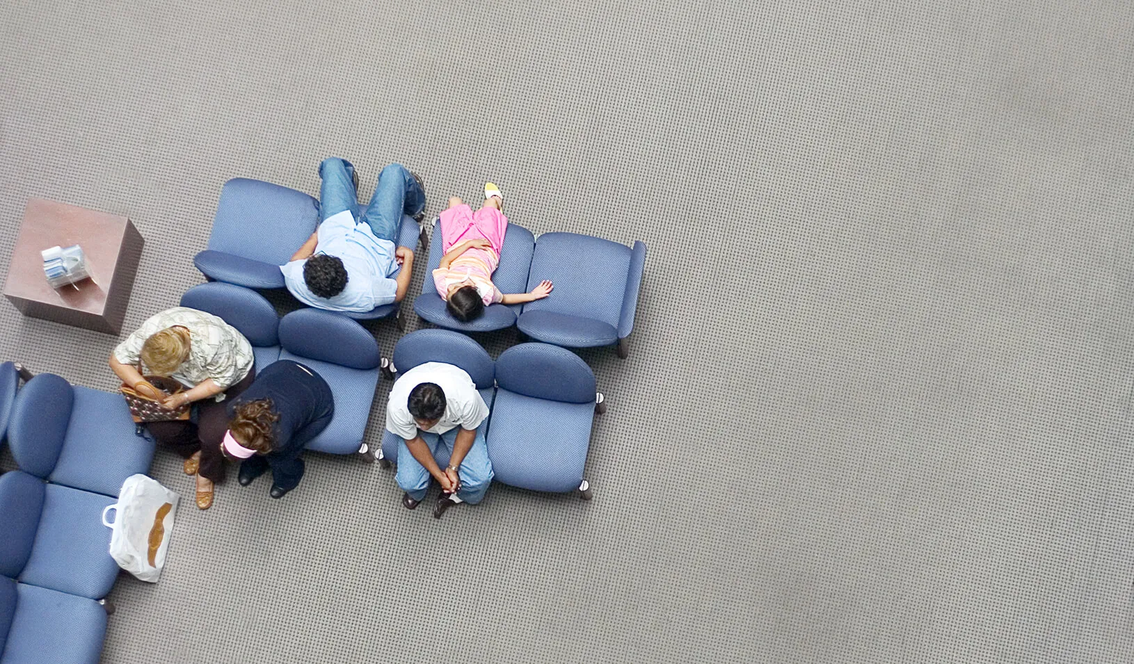 People waiting in emergency room