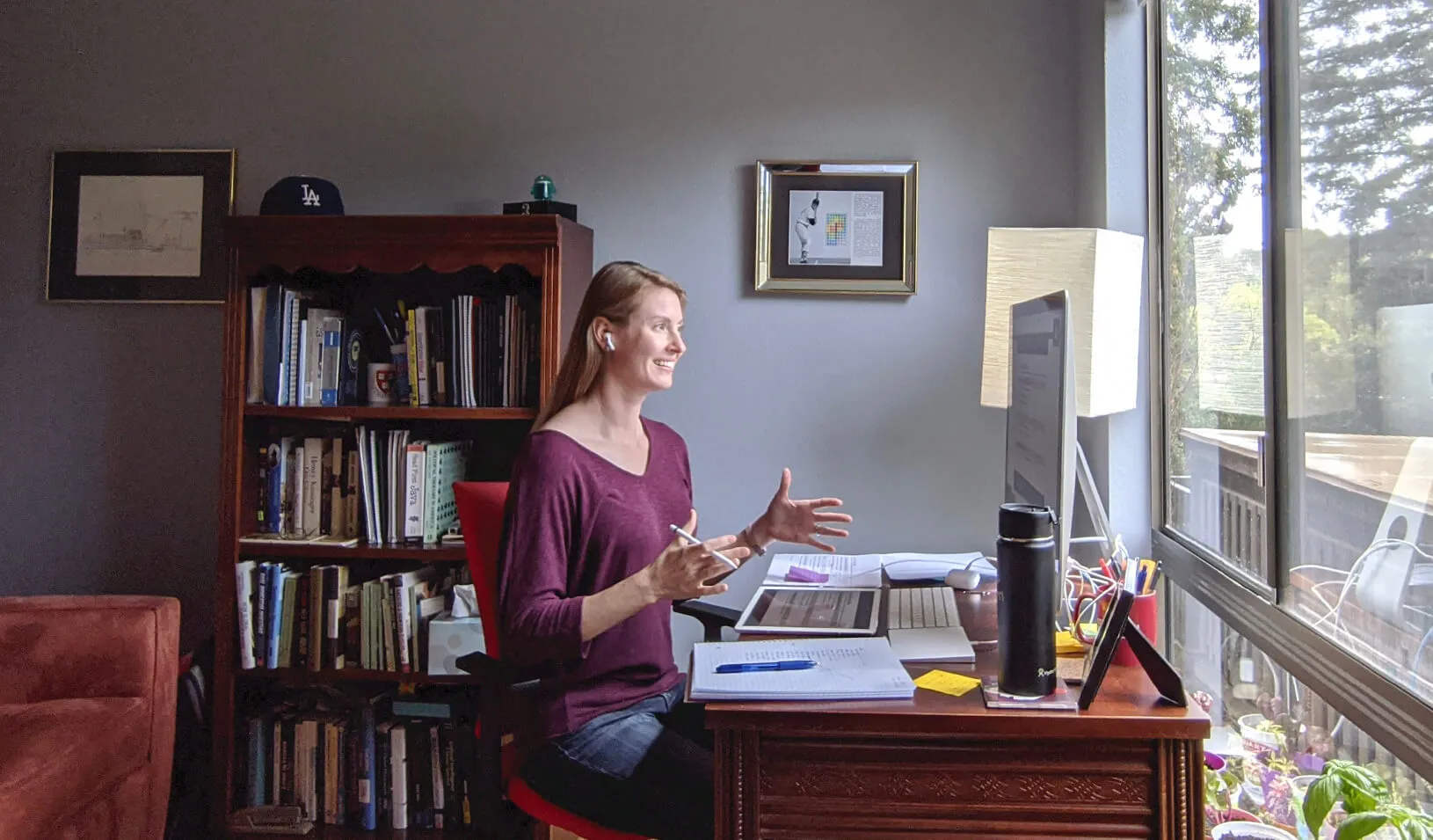 Lisa De Simone working at home. Credit: Courtesy of Lisa De Simone