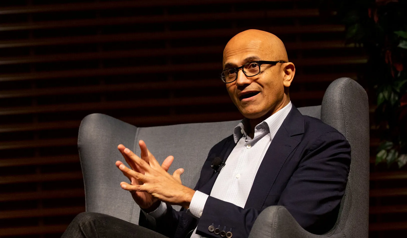 Satya Nadella at the View From the Top speaker series. Credit: Toni Bird